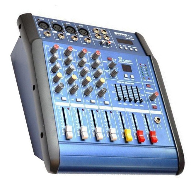 rich animation sarcoma Mixer audio amplificat cu display digital, usb, sd card, 4 intrari de  microfon - eMAG.ro