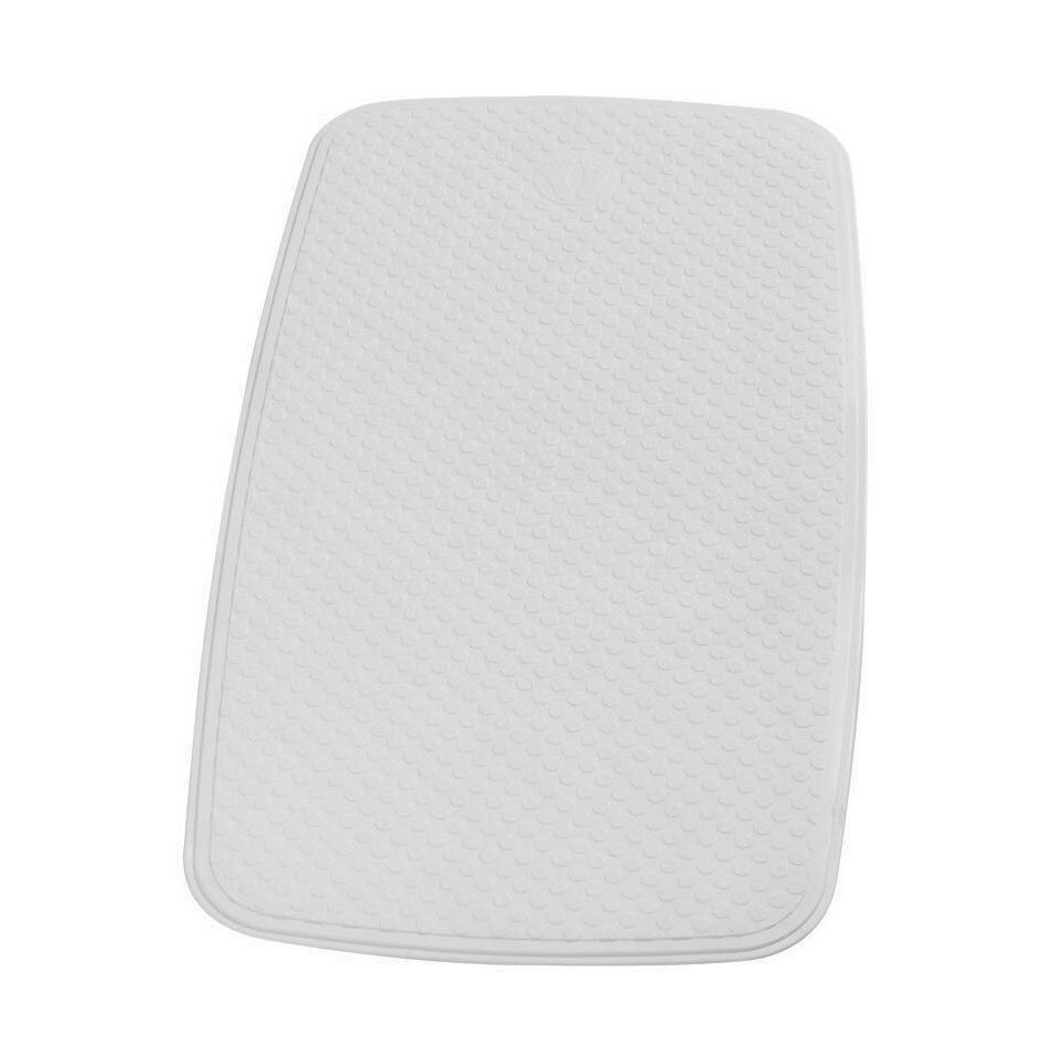Covoras baie cu ventuze , alb, 38 x 72 cm, antiderapant, ATS