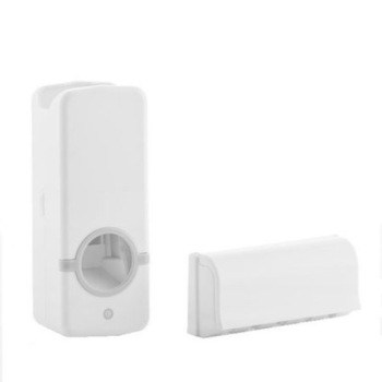 Dozator de pasta de dinti cu suport pentru periute,Alb Dozator de pasta de dinti cu suport pentru periute,Alb