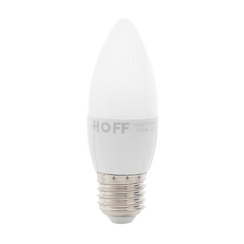 Bec LED Hoff LED lumanare, E27, 6W, lumina calda, AN Bec LED Hoff LED lumanare, E27, 6W, lumina calda, AN