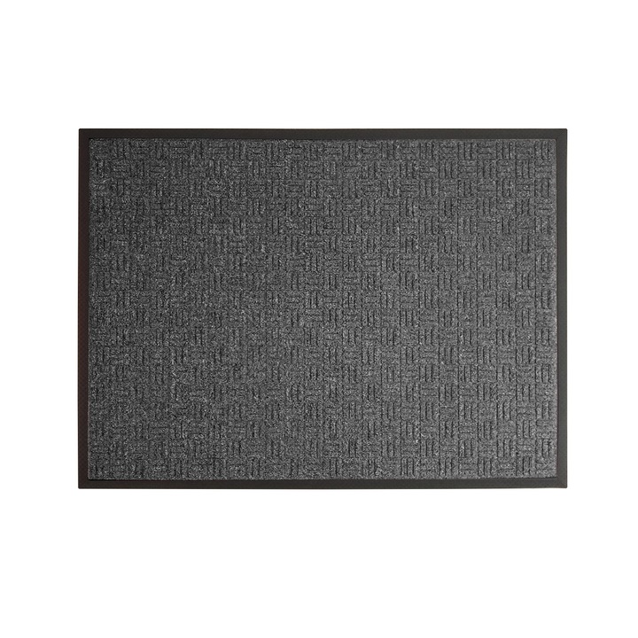 Covoras intrare Duramat, Cauciuc/Polipropilena, Gri inchis, 90 X 120 cm