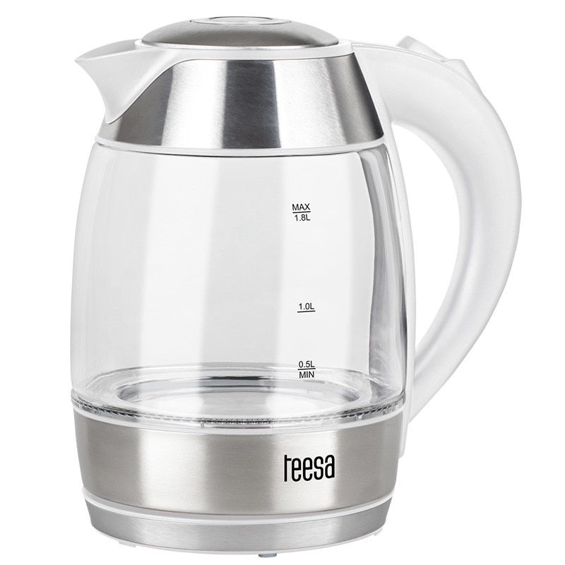 Fierbator Teesa 10W, 2200 W, 1.8 l, Alb/Inox