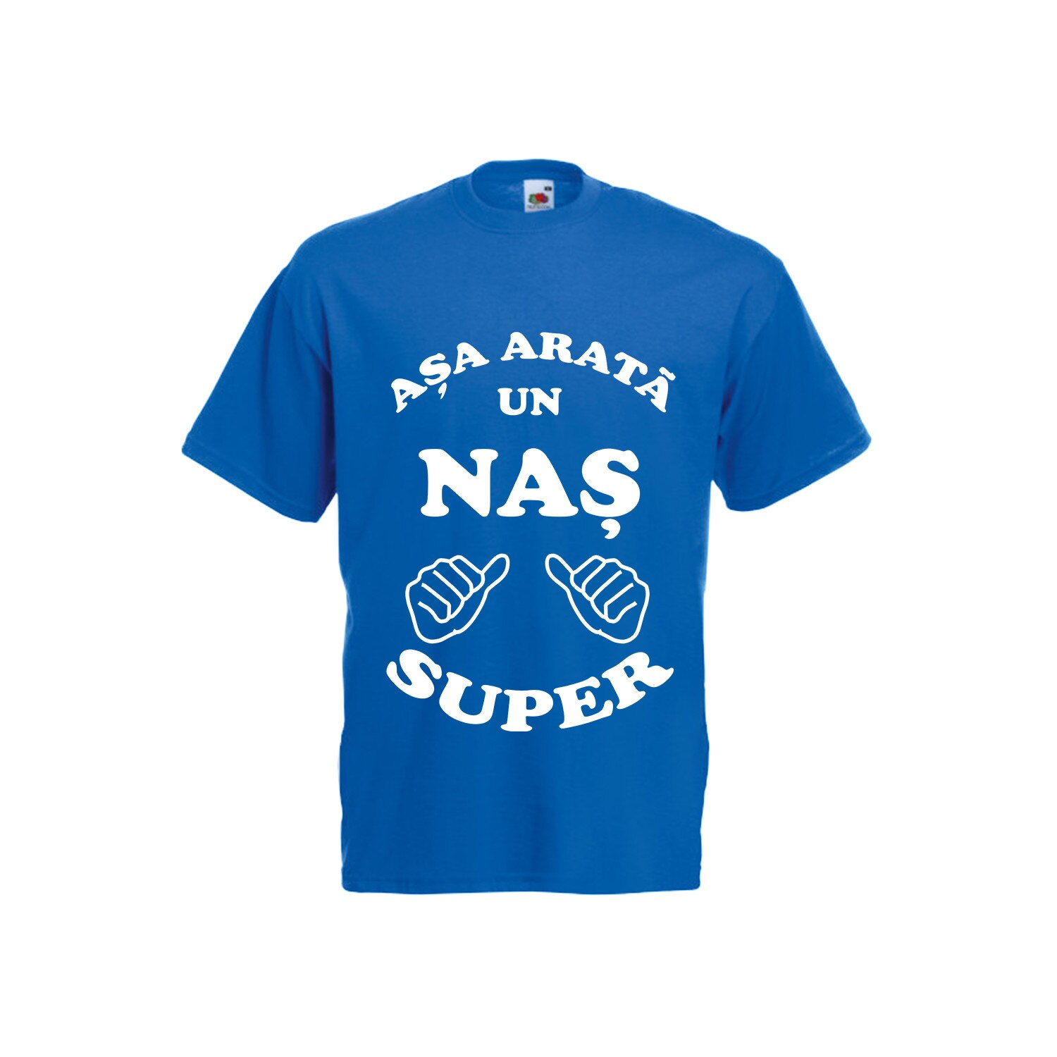 Tricou barbatesc imprimeu Asa arata un nas super, albastru, XL