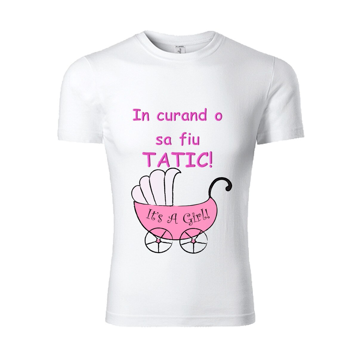 Tricou tata - Coming soon, Alb, M