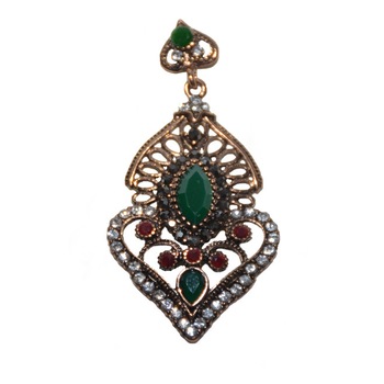 Cercei lungi cu cristale,D&J Exclusive, Verde Cercei lungi cu cristale,D&J Exclusive, Verde