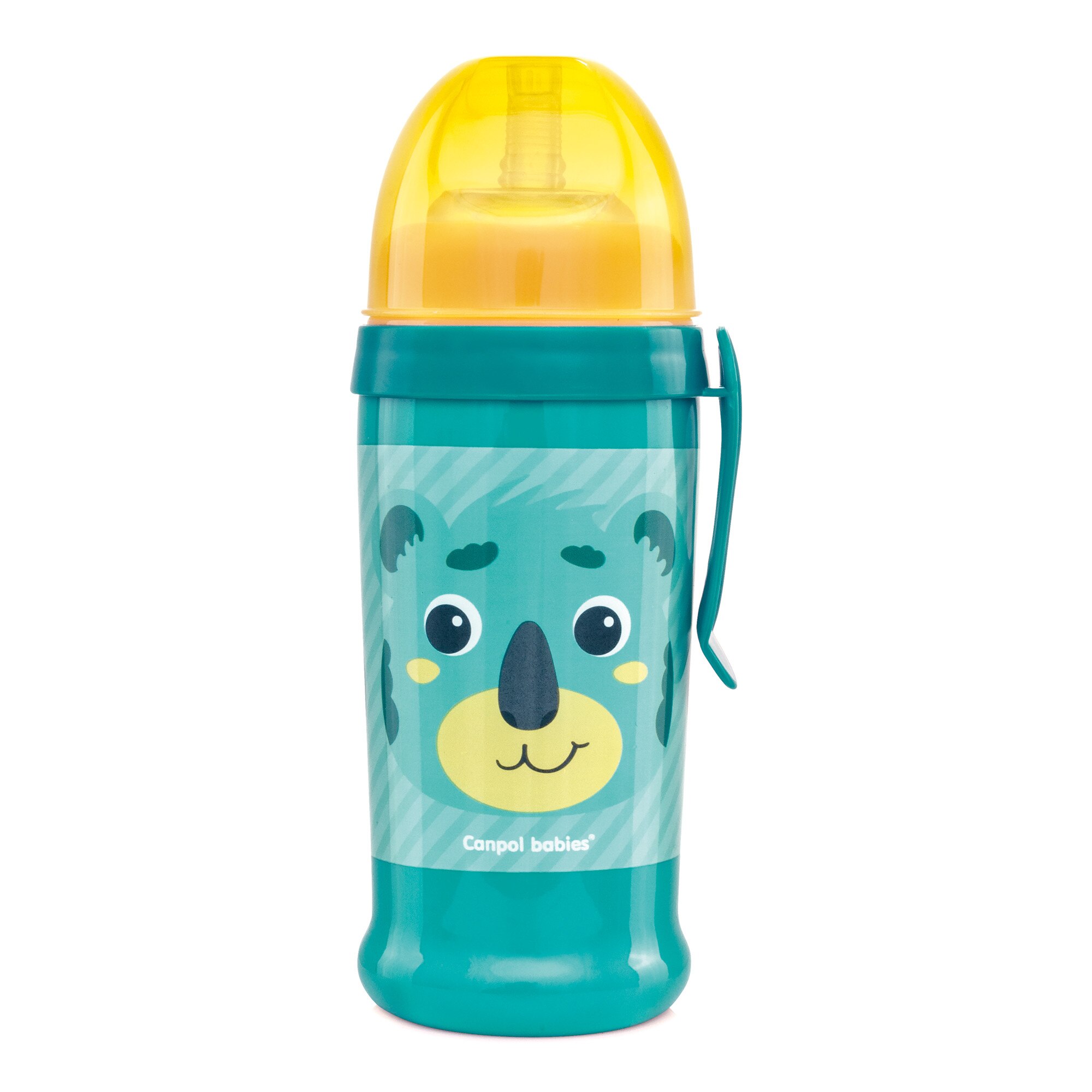 Canita sport „Hello Little!“ cu pai, Canpol babies®, fara BPA, 350 ml, turcoaz