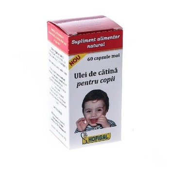 Ulei de catina pentru copii 300mg 60cps moi Ulei de catina pentru copii 300mg 60cps moi