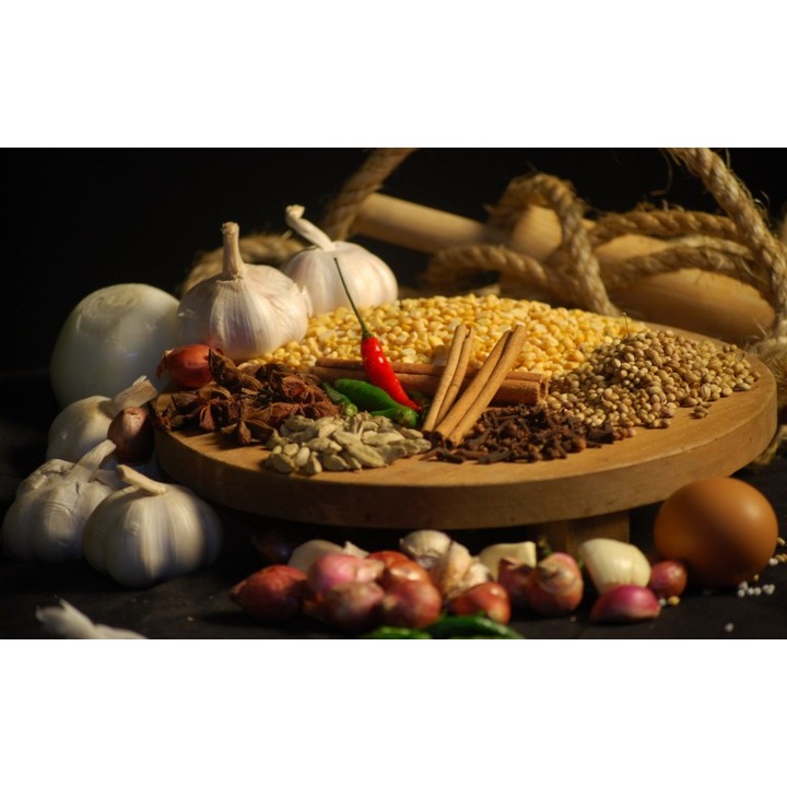 Tablou canvas 40x30 cm, Drinks and food model 88