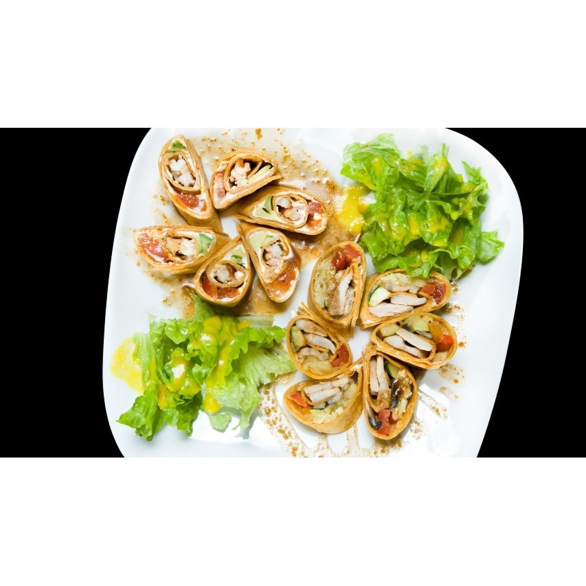 Tablou canvas 90x50 cm, Drinks and food model 50