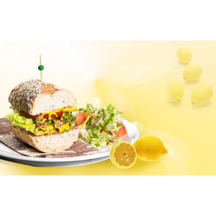 Fototapet autoadeziv Canvas 100x70 cm, Drinks and food model 58