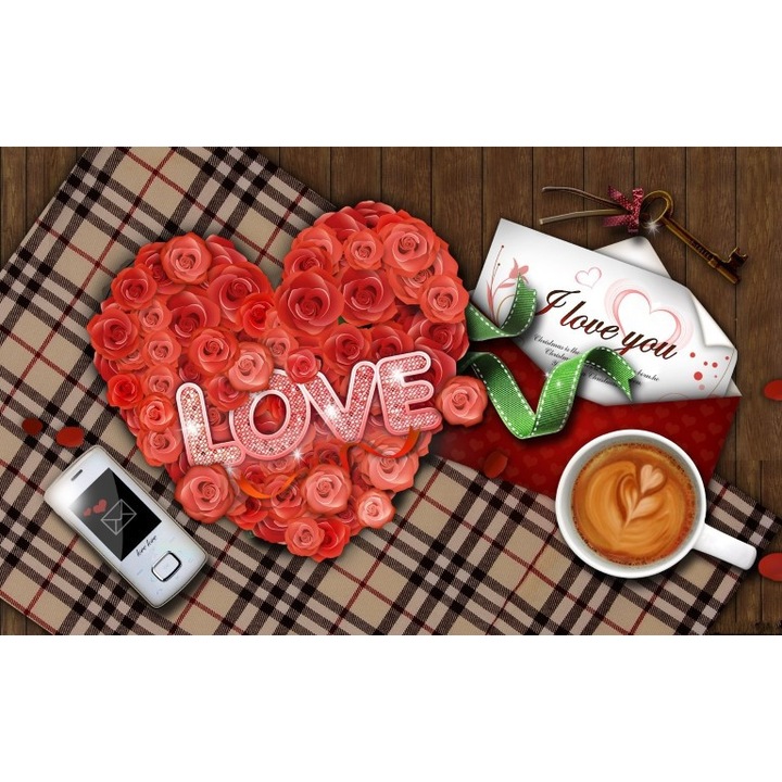 Tablou canvas 40x30 cm, Drinks and food model 209