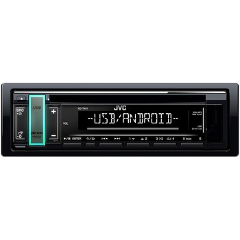 Radio CD auto JVC KD-T401, 4x50W, USB, AUX, subwoofer control, accent key, culori variabile Radio CD auto JVC KD-T401, 4x50W, USB, AUX, subwoofer control, accent key, culori variabile