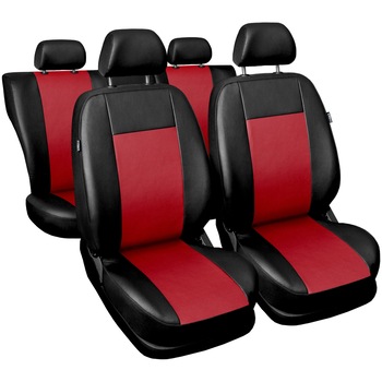 Set huse auto universale , 9 bucati , din gama comfort , eleganta si siguranta , de culoare neagra cu rosu , 3 mm spuma Set huse auto universale , 9 bucati , din gama comfort , eleganta si siguranta , de culoare neagra cu rosu , 3 mm spuma