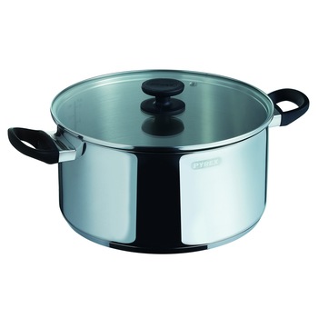 Oala inox cu capac, 26 cm, 6.8 l, Pyrex Oala inox cu capac, 26 cm, 6.8 l, Pyrex