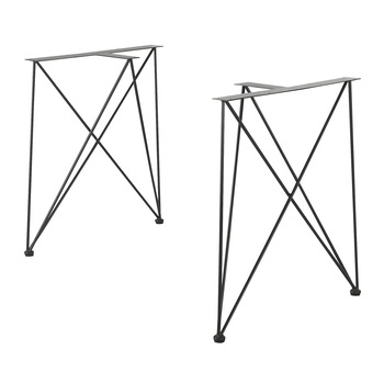 Set 2 bucati picioare masa AATF-9501, en.casa, 62 x 22 x 72 cm, otel sinterizat, negru pentru mobilier Fa singur Set 2 bucati picioare masa AATF-9501, en.casa, 62 x 22 x 72 cm, otel sinterizat, negru pentru mobilier Fa singur