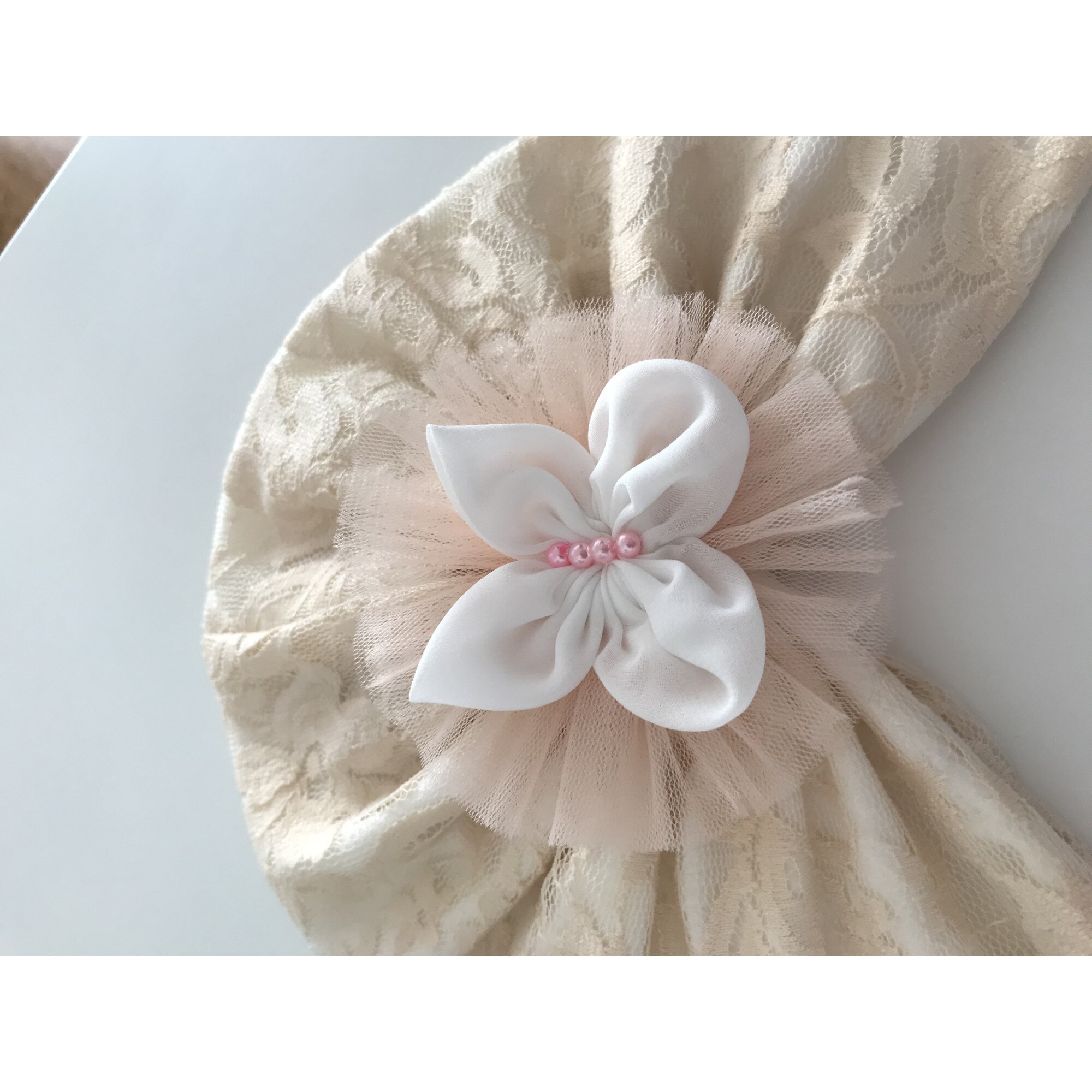 Turban Dantela Corai Ocazie Sau Botez 3 Luni 38 Cm Emag Ro
