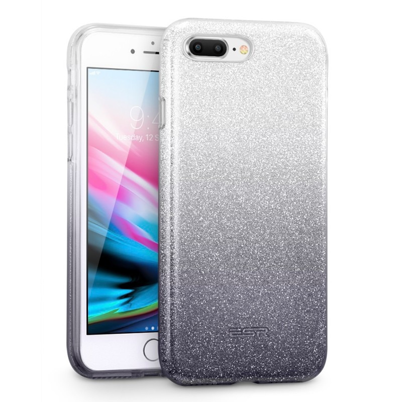 Carcasa ESR Makeup Glitter iPhone 8 Plus / 7 Plus, Ombre Black