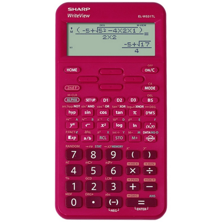 Calculator stiintific, 16 digiti, 422 functii, rosu, SHARP EL-W531TL