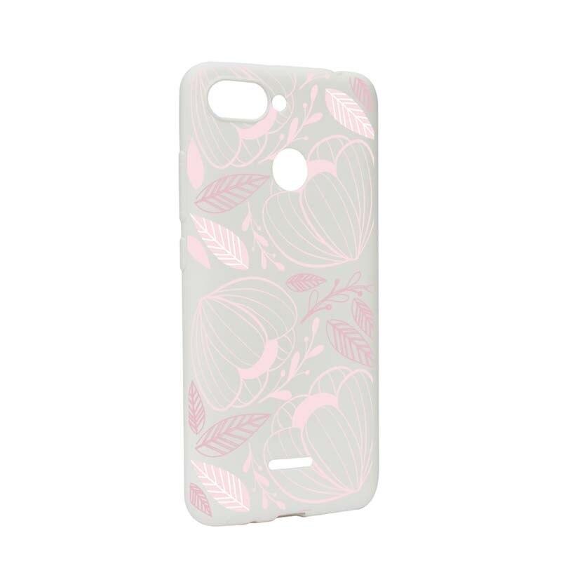 Husa Xiaomi Redmi 6, Silicon, Pink Flower W113