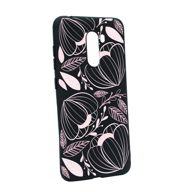 Husa Xiaomi PocoPhone F1, Silicon, Pink Flower B113