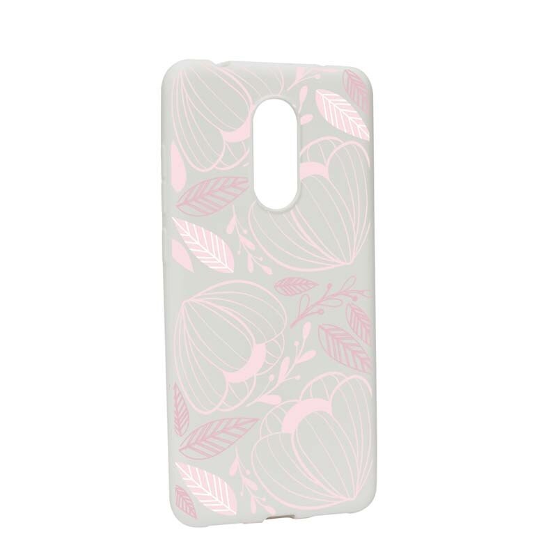 Husa Xiaomi Redmi Note 5 / Redmi 5 Plus, Silicon, Pink Flower W113
