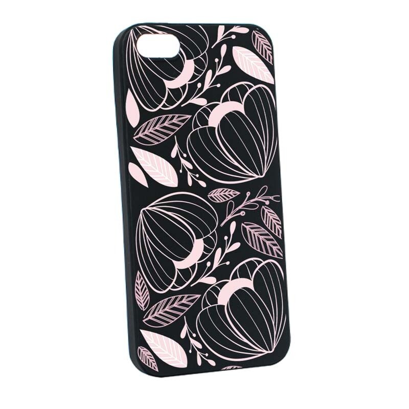 Husa Apple iPhone SE / 5S / 5, Silicon, Pink Flower B113