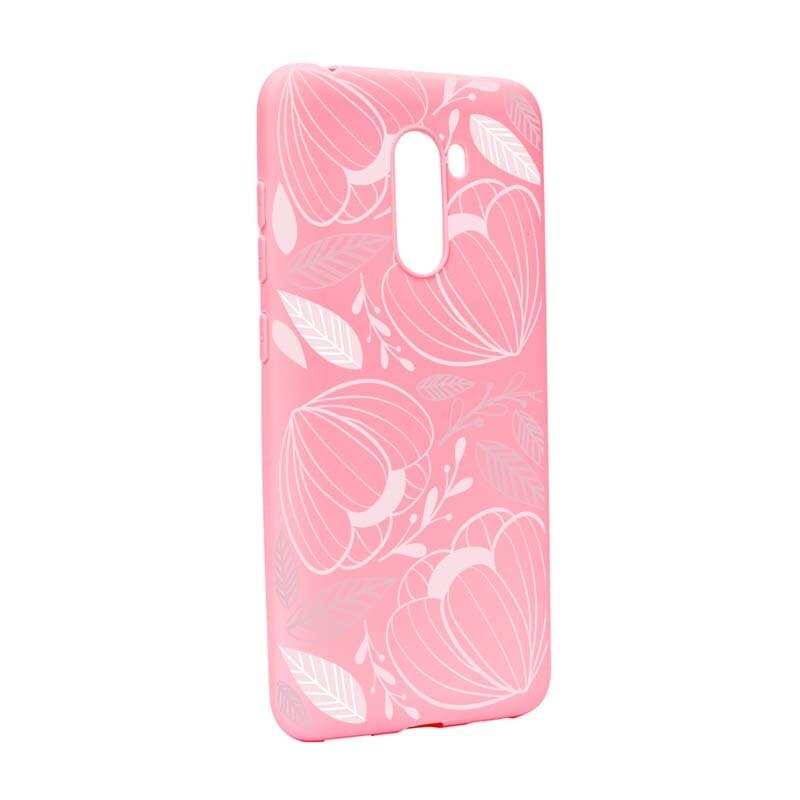 Husa Xiaomi PocoPhone F1, Silicon, Pink Flower P113