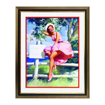Fototapet Simulare Tablou, Vintage Pin-Up - ST-VP-190, 45 x 55 cm Fototapet Simulare Tablou, Vintage Pin-Up - ST-VP-190, 45 x 55 cm