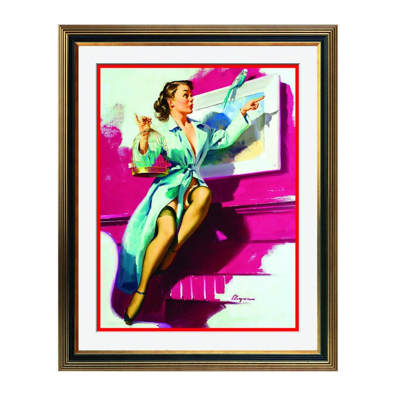 Fototapet Simulare Tablou, Vintage Pin-Up - ST-VP-178, 45 x 55 cm
