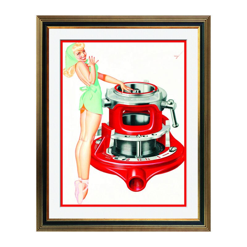 Fototapet Simulare Tablou, Vintage Pin-Up - ST-VP-134, 45 x 55 cm