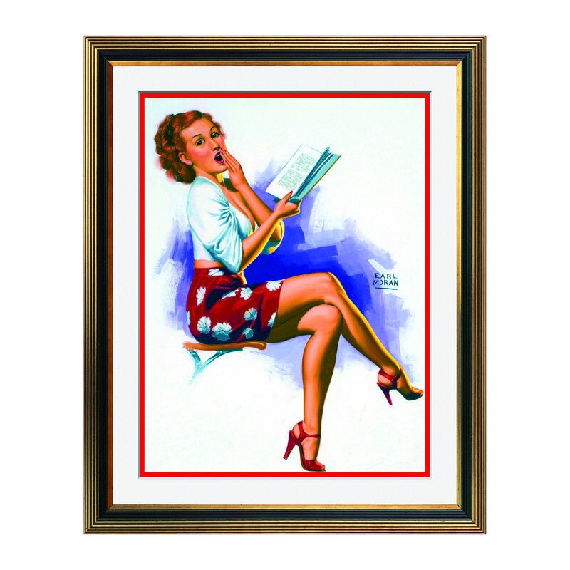 Fototapet Simulare Tablou, Vintage Pin-Up - ST-VP-096, 45 x 55 cm
