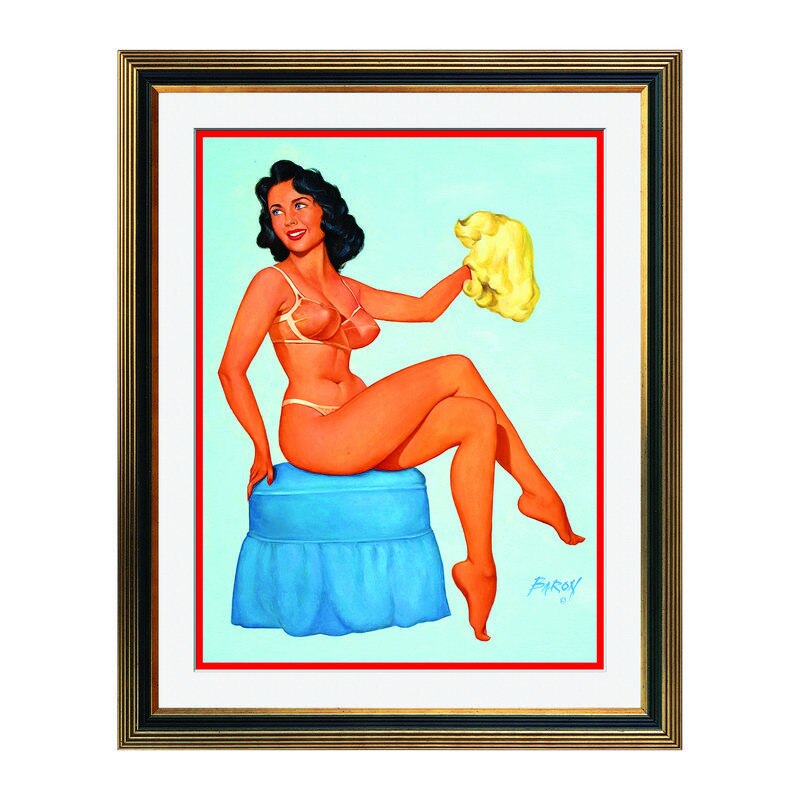 Fototapet Simulare Tablou, Vintage Pin-Up - ST-VP-066, 45 x 55 cm