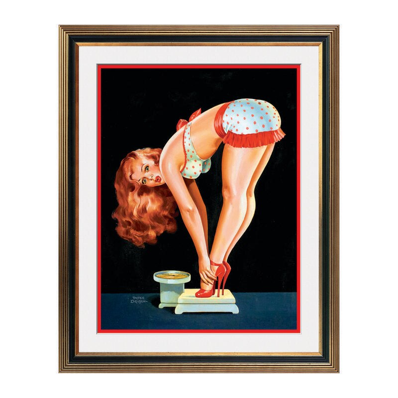 Fototapet Simulare Tablou, Vintage Pin-Up - ST-VP-218, 45 x 55 cm