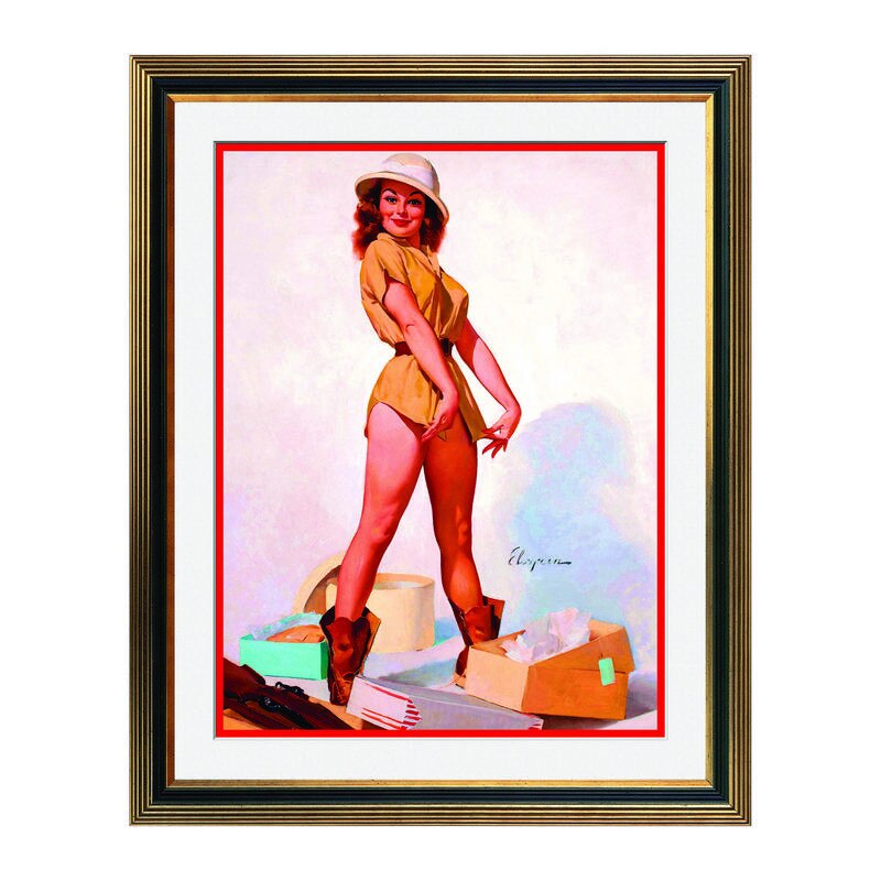 Fototapet Simulare Tablou, Vintage Pin-Up - ST-VP-188, 45 x 55 cm