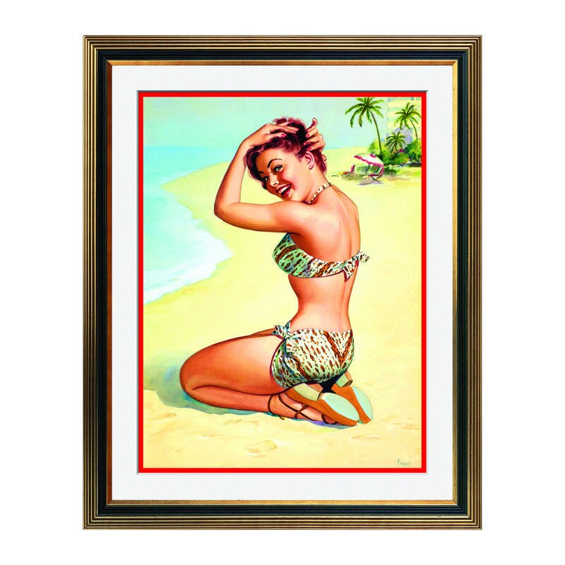 Fototapet Simulare Tablou, Vintage Pin-Up - ST-VP-209, 45 x 55 cm