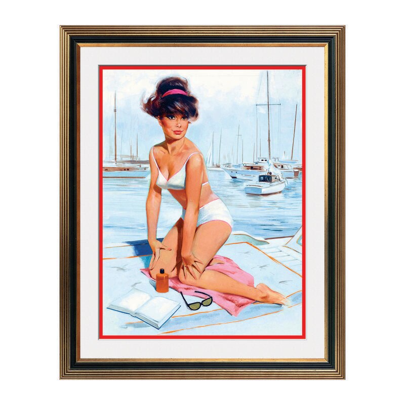 Fototapet Simulare Tablou, Vintage Pin-Up - ST-VP-120, 45 x 55 cm