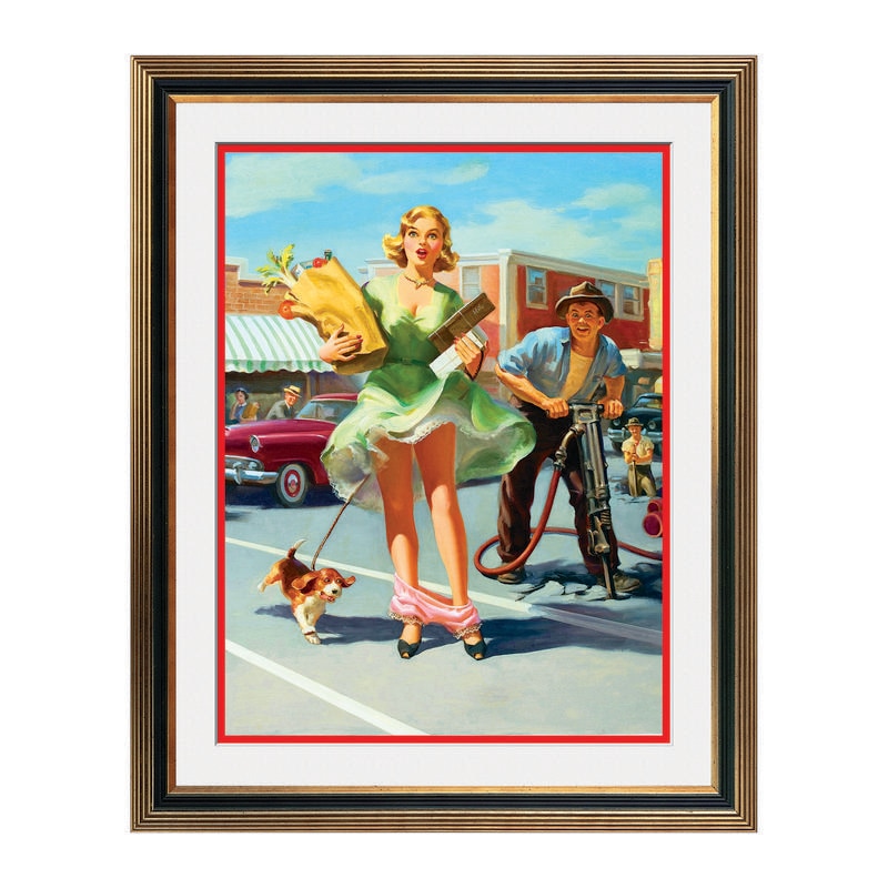 Fototapet Simulare Tablou, Vintage Pin-Up - ST-VP-035, 45 x 55 cm