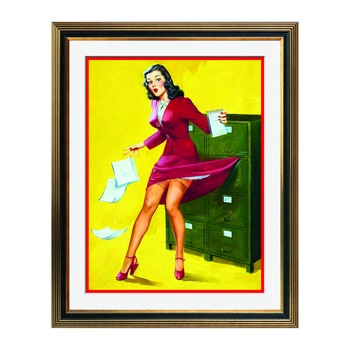 Fototapet Simulare Tablou, Vintage Pin-Up - ST-VP-005, 45 x 55 cm Fototapet Simulare Tablou, Vintage Pin-Up - ST-VP-005, 45 x 55 cm