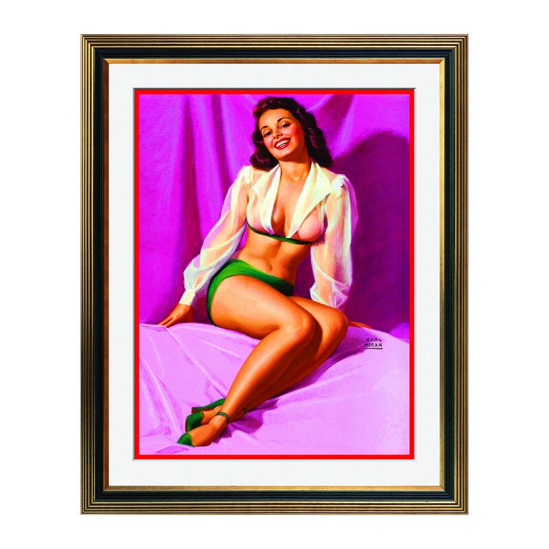 Fototapet Simulare Tablou, Vintage Pin-Up - ST-VP-088, 45 x 55 cm
