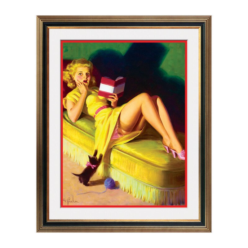 Fototapet Simulare Tablou, Vintage Pin-Up - ST-VP-030, 45 x 55 cm