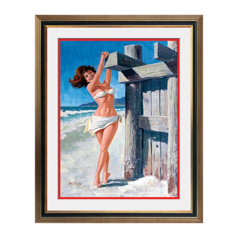 Fototapet Simulare Tablou, Vintage Pin-Up - ST-VP-043, 45 x 55 cm