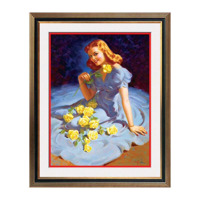 Fototapet Simulare Tablou, Vintage Pin-Up - ST-VP-036, 45 x 55 cm