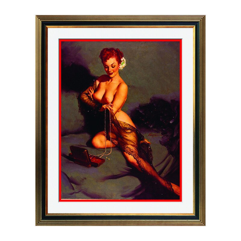Fototapet Simulare Tablou, Vintage Pin-Up - ST-VP-143, 45 x 55 cm