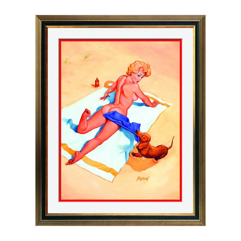 Fototapet Simulare Tablou, Vintage Pin-Up - ST-VP-061, 45 x 55 cm