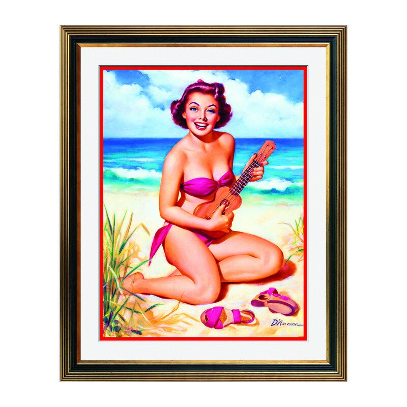 Fototapet Simulare Tablou, Vintage Pin-Up - ST-VP-100, 45 x 55 cm
