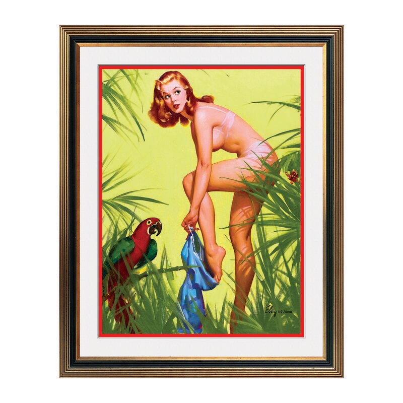 Fototapet Simulare Tablou, Vintage Pin-Up - ST-VP-136, 45 x 55 cm