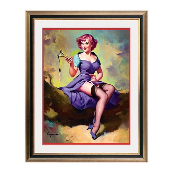 Fototapet Simulare Tablou, Vintage Pin-Up - ST-VP-144, 45 x 55 cm Fototapet Simulare Tablou, Vintage Pin-Up - ST-VP-144, 45 x 55 cm