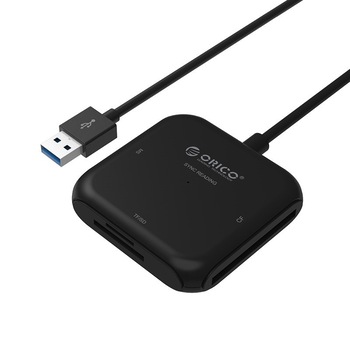 Card reader USB 3.0 cititor card de memorie 4in1: micro SD SD MS Compact Flash CF, Orico, negru Card reader USB 3.0 cititor card de memorie 4in1: micro SD SD MS Compact Flash CF, Orico, negru