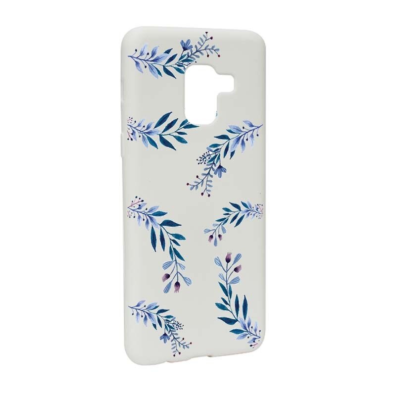 Husa Samsung Galaxy A5 2018, Silicon, Blue Flower W116