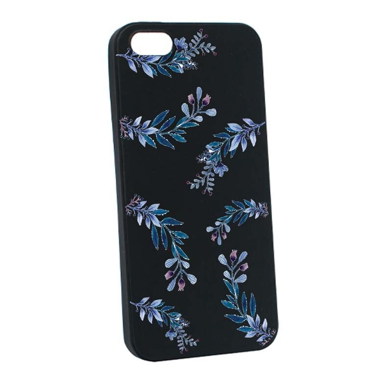 Husa Apple iPhone SE / 5S / 5, Silicon, Blue Flower B116